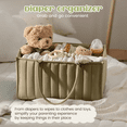 thumbnail image 4 of Baby Diaper Caddy Basket, Stylish Baby Diaper Caddy Organizer, Breathable & Washable - Storage Basket for Diapers, Car Caddy Organizer, Nursery, Baby Gift Registry Newborn Essentials,Mocha Brown, 4 of 7