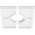 thumbnail image 2 of 12"OD x 4"ID x 4"C x 1"P Embry Architectural Grade PVC Contemporary Ceiling Medallion, Two Piece, 2 of 11