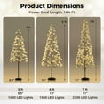 thumbnail image 4 of GVN 5ft Artificial Christmas Trees with Warm White Light LED Lights, Xmas Decoration Tree with Weighted Base for Indoor, Outdoor, Holiday Decor, Black, 4 of 4