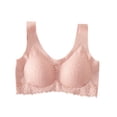 thumbnail image 2 of Pink Season Women Brassiere Seamless Solid Color Plus Size WIreless Padded Support Breast Lace Wide Shoulder Strap Sports Bra Women Inner Wear Clothes, 2 of 8