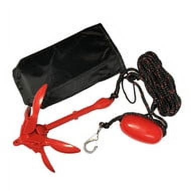 Gen3 Marine Folding Grapnel Anchor Kit - Red, Painted