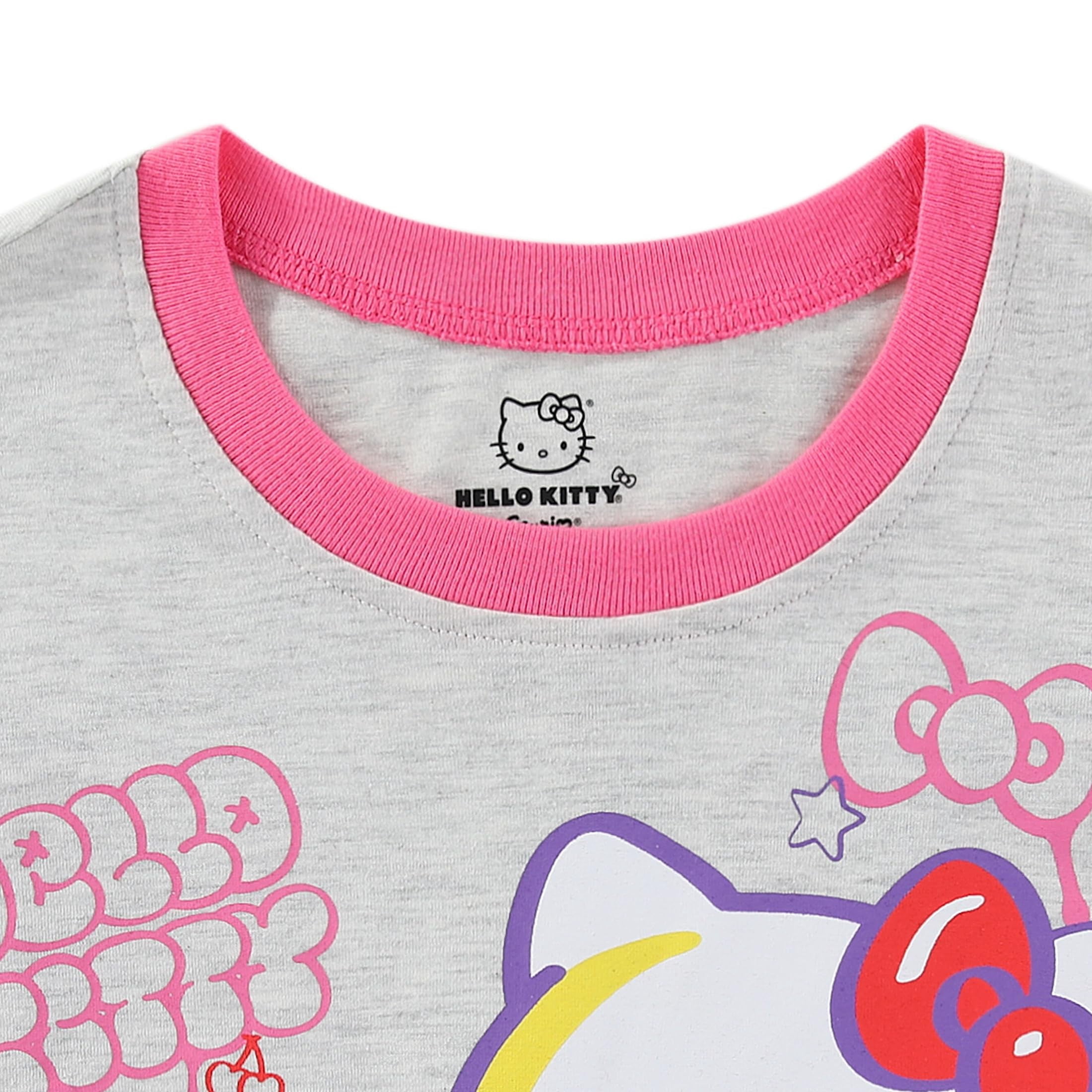 Hello Kitty Sanrio Short Sleeve Shirt and Sleeveless Dress (Girls), 2 Piece Set, Sizes 4-10