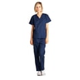 thumbnail image 2 of Dagacci Uniforme Médico Mujer y Hombre Conjunto Médico Unisex Top y Pantalón Médico Azul Marino L, 2 of 5