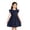 Navy, variant on Grblisyd Girls Dresses Size 10-12 Summer Solid Color Cotton Linen Sundress Casual Party Wedding Ruffle Sleeve Crew Neck Knee Length A Line Dress