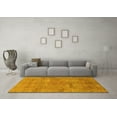 thumbnail image 3 of Ahgly Company Machine Washable Indoor Rectangle Abstract Yellow Modern Area Rugs, 5' x 7', 3 of 4