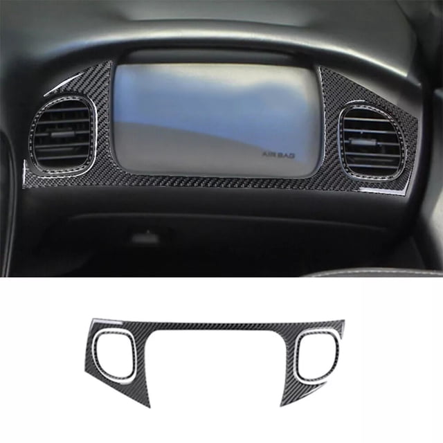 Real Bright Soft Car Interior Carbon Fiber Sticker Decoration3Pcs Carbon Fiber Passenger Dashboard Cover For Chevrolet Corvette C5 98-04Auto Car Protection Interior Accessories
