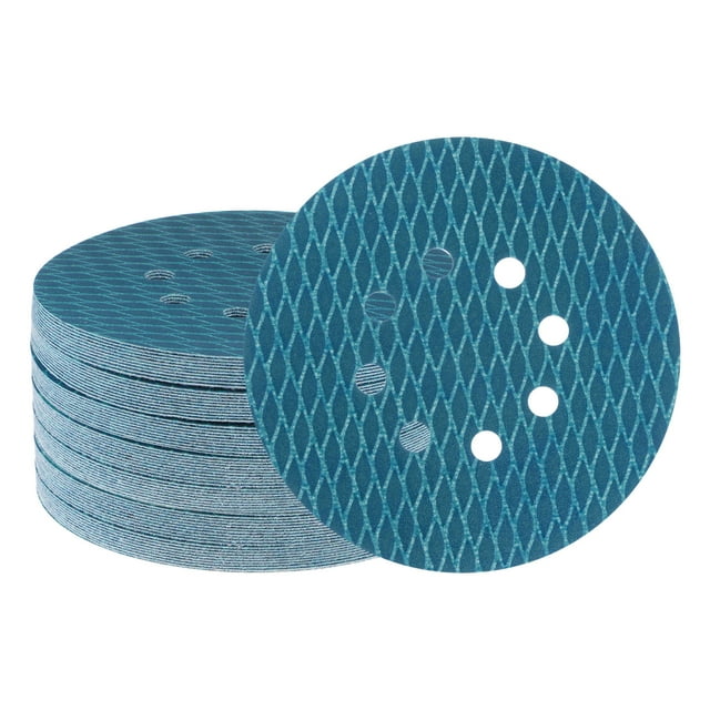 70uds Discos de Lijado Forma Diamante 6 Pulgadas 400 Grano Gancho y Bucle Azul Rombo Unique Bargains