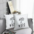 thumbnail image 6 of LALILO Throw Pillow Covers Mr And Mrs And Mrs Lettering Ink Modern Cushion Cover 18" x 18", 2 Pack, 6 of 6