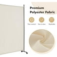 thumbnail image 5 of YANG2 Room Divider Large Single Panel, 73''W x 73''H Privacy Screen with Lockable Wheels, Rolling Room Divider Panel for Home Office Studio, Partition Fabric Wall Divider for Room Separation, Beige, 5 of 10