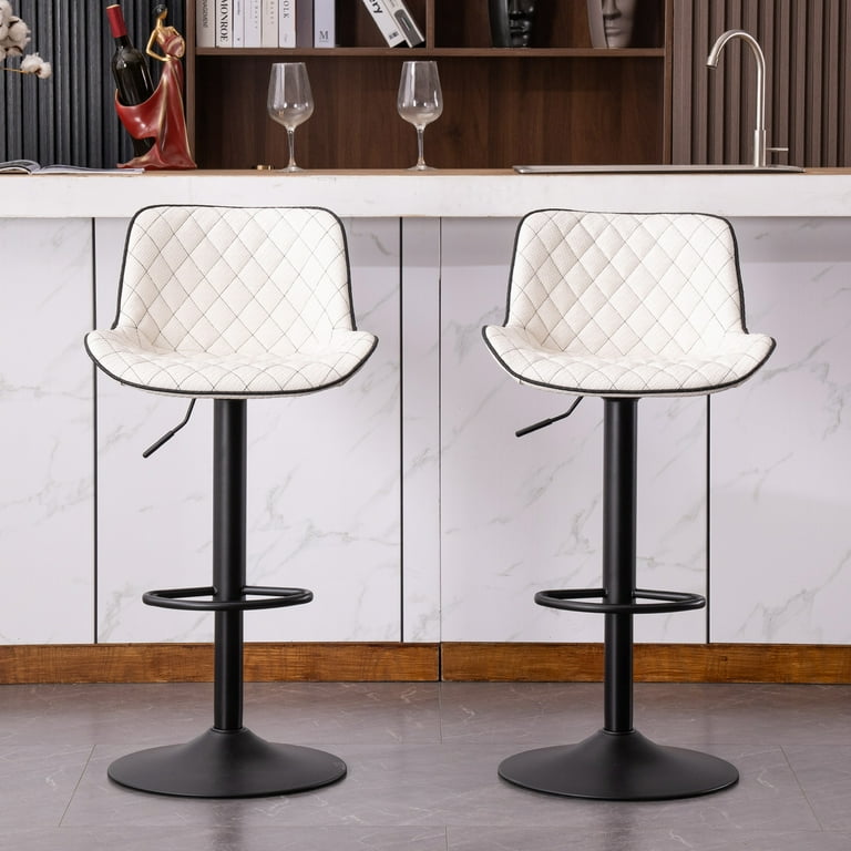 Kidol Shellder Bar Stools Set of 2 Soft Adjustable Swivel