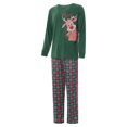 thumbnail image 2 of goowrom Pyjama de Noël Parent-Enfant avec Hauts Imprimés de Rennes et Pantalons à Carreaux, 2 of 5