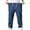 Blue, variant on Men's Baggy Jeans Business Casual Elastic Waist Trousers Stretch Slacks Drawstring Straght Leg Denim Pants Blue