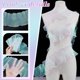 thumbnail image 5 of 10 yardas de adorno de gasa plisada con volantes, organza, adorno de encaje con volantes, tela de tul, adorno de apliques, organza blanca iridiscente degradada, 5 of 6