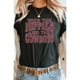 thumbnail image 3 of With The Hippies And The Cowboys Graphic Tee T-Shirt, 3 of 8