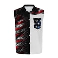 thumbnail image 4 of Dresfit Patriotic Tank Tops for Men Sleeveless Lapel Cowboy Shirts 2026 Summer 250 Anniversary Usa Tees Stars and Stripes Big and Tall 4th Of July Shirt Red M, 4 of 5
