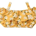 thumbnail image 3 of FNNMNNR Baby Girl Off Shoulder Floral Cropped Ruffle Top + Shorts Clothing, 3 of 5