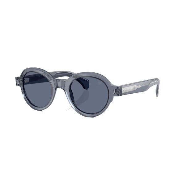 Moncler - ME6003, Round acetate unisex GLOSS TRANSPARENT BLUE/BLUE