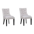 thumbnail image 1 of Costaelm Bellmount Fabric Wingback Tufted Dining Chair 2 Pc Set in Light Gray, 1 of 11