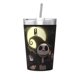 thumbnail image 1 of Termo de Pesadilla antes de Navidad con pajita cónica de doble pared con aislamiento al vacío de acero inoxidable de 12 oz, color blanco, 1 of 7