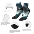 thumbnail image 3 of Bingfone Surfing Shark Design Patterned Men's Women's Casual Cotton Socks, 3 of 5