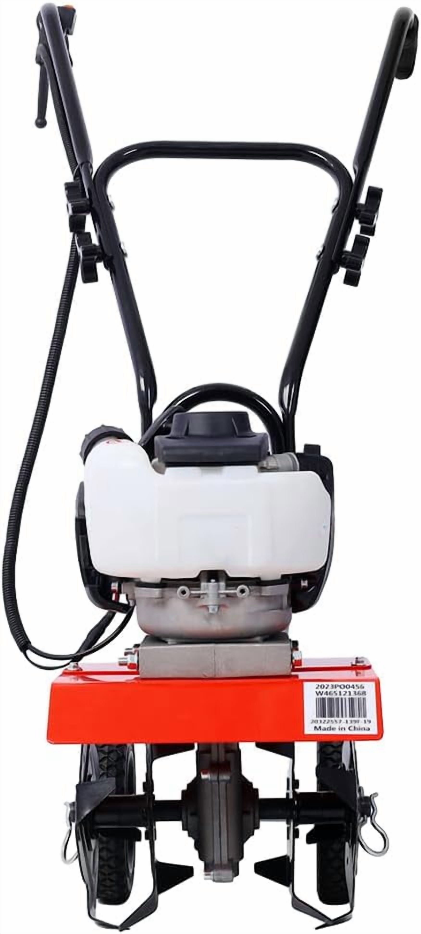 Rugerasy 37.7cc 4-Cycle Mini Tiller Cultivator,Powerful Engine,Air Filter Design Ergonomic Stand-Up Starting Garden Cultivator,Powerful Clean Emissions Performance,Red