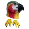 thumbnail image 1 of Máscara de loro con guantes de garra, máscara de cabeza completa para decoración, carnaval, cosplay, eventos, fiestas., 1 of 8