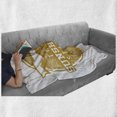 thumbnail image 6 of Florida Soft Flannel Fleece Throw Blanket, City Map with a Circular Design and Grunge Effect the Sunshine State, Cozy Plush for Indoor and Outdoor Use, 70" x 90", Pale Amber and White, by Ambesonne, 6 of 6