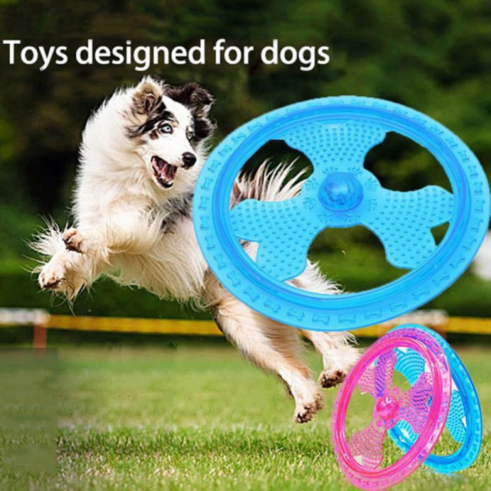 Dog LED Frisbee Light Up Flying Disc Outdoor Night Luminous Toy For Pet Training 