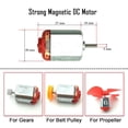 thumbnail image 4 of LOVEVER DC Motors Kit  Mini Electric Hobby Motor 3V -12V 25000 RPM Strong Magnetic with Shaft Propeller Battery Holder, 4 of 8