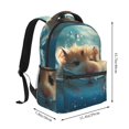 thumbnail image 2 of Easygdp Cute Swimming Guinea Pig Mochila Ergonómica Versátil para Laptop - Múltiples Bolsillos, Correas Ajustables, Unisex para Escuela, Viajes y Actividades al Aire Libre-One Size, 2 of 5