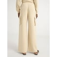 thumbnail image 3 of Scoop Women’s and Women’s Plus Ultimate Scubaknit Wide Leg Cargo Sweatpants, Sizes XS-4X, 3 of 5