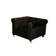 thumbnail image 5 of American Home Classic Claire 15" 1 Seat Velvet Sofa in Gold and Chocolate, 5 of 6