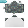 thumbnail image 4 of Yayeee Kids Hooded Towel with Hand Pockets Beach Soft Absorbent Bath Wrap 50 x 23.5 inch, Gold Peacock Pattern, 4 of 5