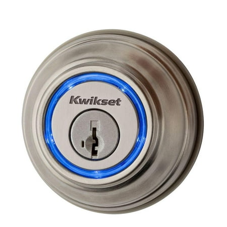 Kwikset Kevo 2nd Gen Satin Nickel Single Cylinder Touch-to-Open Bluetooth Smart Lock Deadbolt Works with many Smart Devices (New Open