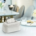 thumbnail image 7 of Tissue Box Cover Square - Plastic Facial Tissue Box Holder - High-end Luxury Paper Drawer High Value T Plastic Coffee Table Paper Drawer, Bedroom Dresser, Office, Bathroom Decor, 7 of 7