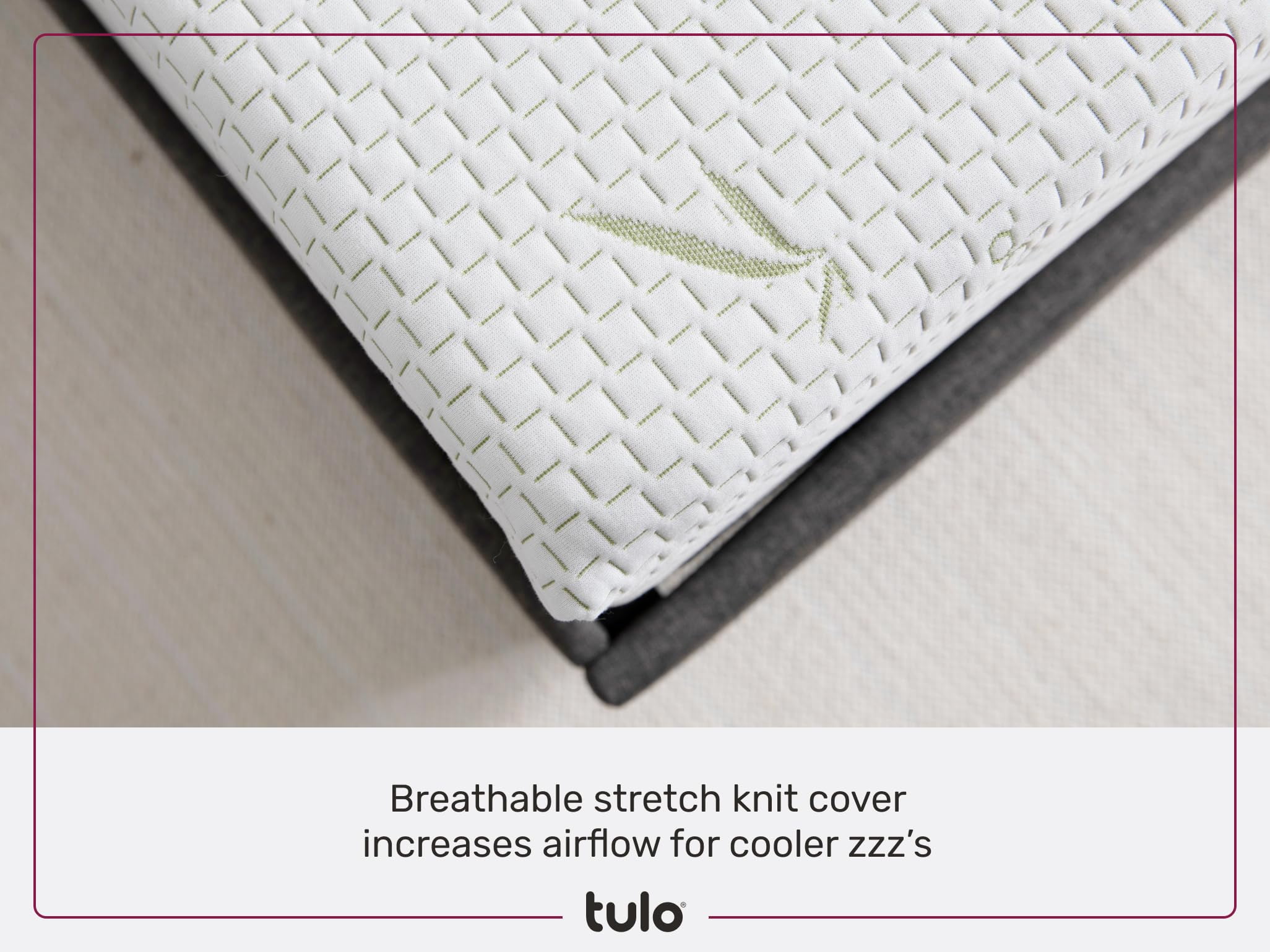 Tulo by Mattress Firm Bamboo 8" Twin Mattress Green Tea Memory Foam Mattress in a Box, Sag free, Pressure Relief, Medium