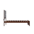 thumbnail image 5 of AFI NoHo 14" Twin Wood Platform Bed with Modern Panel Headboard and Footboard, Walnut, 5 of 6