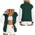 thumbnail image 2 of Zip Up Hoodies for Women Long Sleeve Oversized Hooded Sweatshirts Full Zip-up Drawstring Hoodies, Long Sleeve Jackets, Solid Color Sweatshirt, Fall Fashion Clothes, Daily Wear, Loungewear, 2 of 6