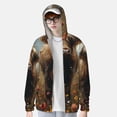 thumbnail image 2 of Balery Grassland Sunflower Cow Sudadera ligera de manga larga con capucha y protección solar UPF 50+ para hombre y mujer, ideal para pesca y running-Large, 2 of 7