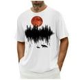 thumbnail image 5 of Jinhomg Mens Graphic Tees Vintage Animal Deer Print Summer T-Shirts Casual Comfy Short Sleeve Crew Neck Tops Lightweight Going Out Wear White L, 5 of 6
