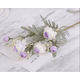 thumbnail image 4 of Xiao Hua 3 rosas artificiales, flores falsas, flores artificiales para decoración de bodas, rosa, 4 of 5