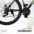 thumbnail image 3 of CLEARANCE! Elecony 26 Inch Mountain Bike, Shimano 21 Speeds with Mechanical Disc Brakes, High-Carbon Steel Frame, Suspension MTB Bikes Mountain Bicycle for Adult & Teenagers, 3 of 8