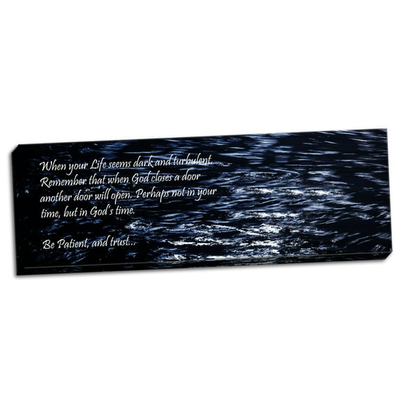 Gango Home Decor Contemporary Be Patient & Trust by Alan Hausenflock (Ready to Hang); One 36x12in Hand-Stretched Canvas
