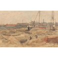 thumbnail image 2 of Wilhelmus Johannes Steenhoff 18x13 Black Ornate Wood Framed Double Matted Museum Art Print Titled - Building Site at the Wilhelmina Gasthuis (1892), 2 of 5