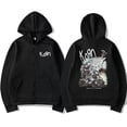thumbnail image 3 of Korn-Sudadera con capucha de banda de Rock Ftl 25 para hombre y mujer, chaqueta informal gótica con cremallera y estampado Vintage, 3 of 4