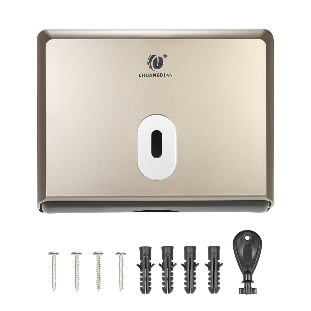 CHUANGDIAN Wallmounted Tissue Dispenser with Locking design Large capacity Tissue Box Holder