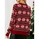 thumbnail image 5 of Suéter de Navidad para mujer, suéteres casuales de manga larga con cuello redondo de Navidad CACAGOO  Camiseta de manga corta, 5 of 7