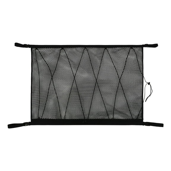 Car Roof Storage Net Organizer 90x65cm Zipper Cargo Mesh Bag for SUV Trunk Vehicle Organization 1-Pack