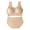 Beige, variant on Women'S Nylon,Spandex Black Chemical Fiber Underwear Womens No Steel Ring French Womens Front Close Bra T Back Seamless Unlined Bra For Large Bust