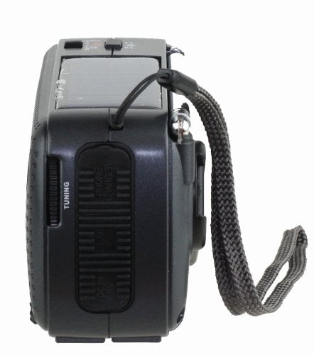 Kaito V1R Voyager Solar/Dynamo AM/FM/SW Emergency Radio with Cell Phone Charger and 3-LED Flashlight - Black